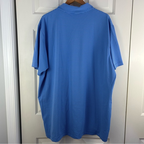 Peter Millar Summer Comfort Polo Shirt Size XXL US Open Blue Stripes - Picture 8 of 8